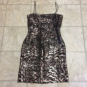 Metallic animal print dress